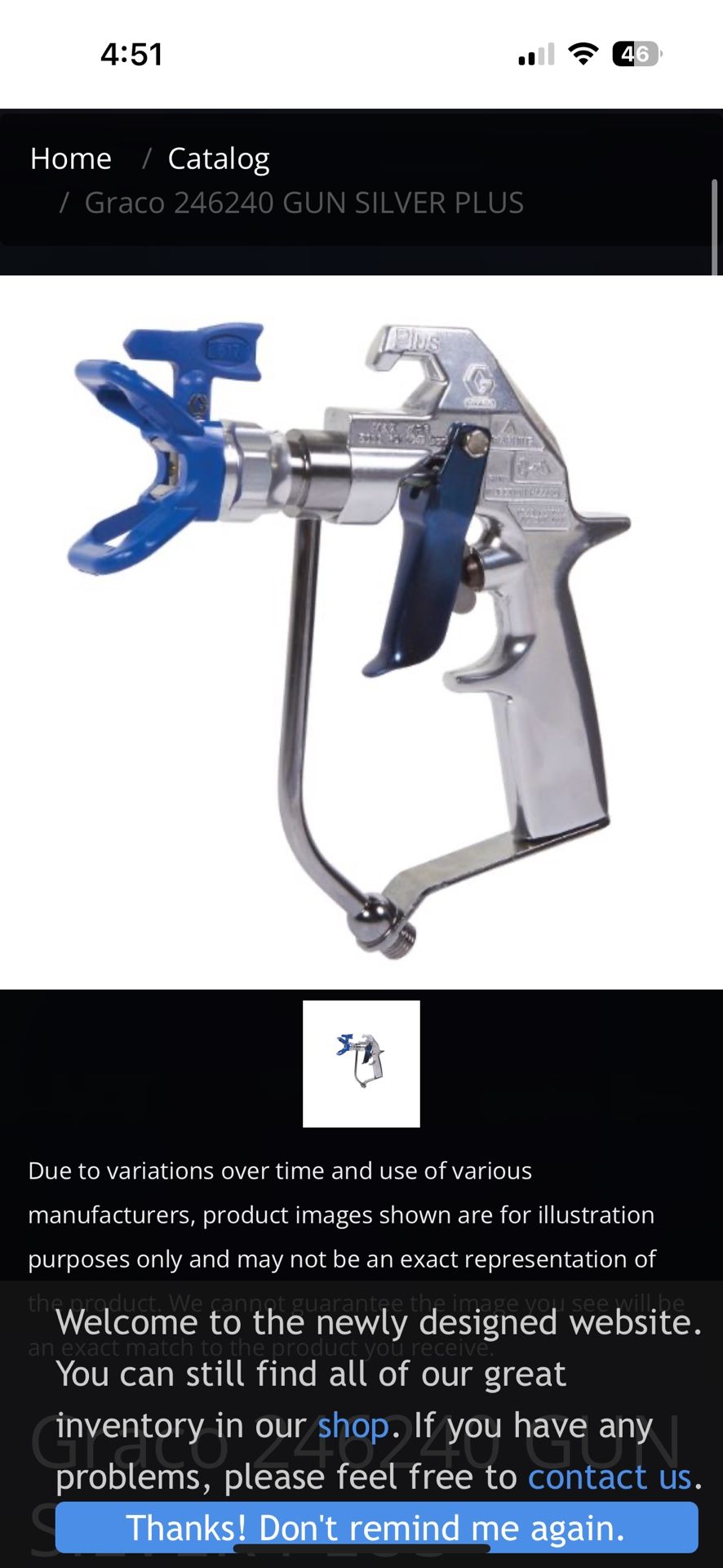 Nozzle Size: 2 Mm Graco RAC X 17 Plus Airless Spray Gun At ₹ 30000