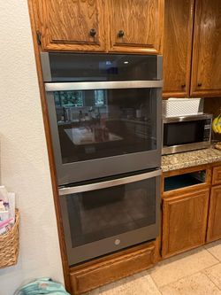 GE - 27" Built-In Double Electric Convection Wall Oven - Slate