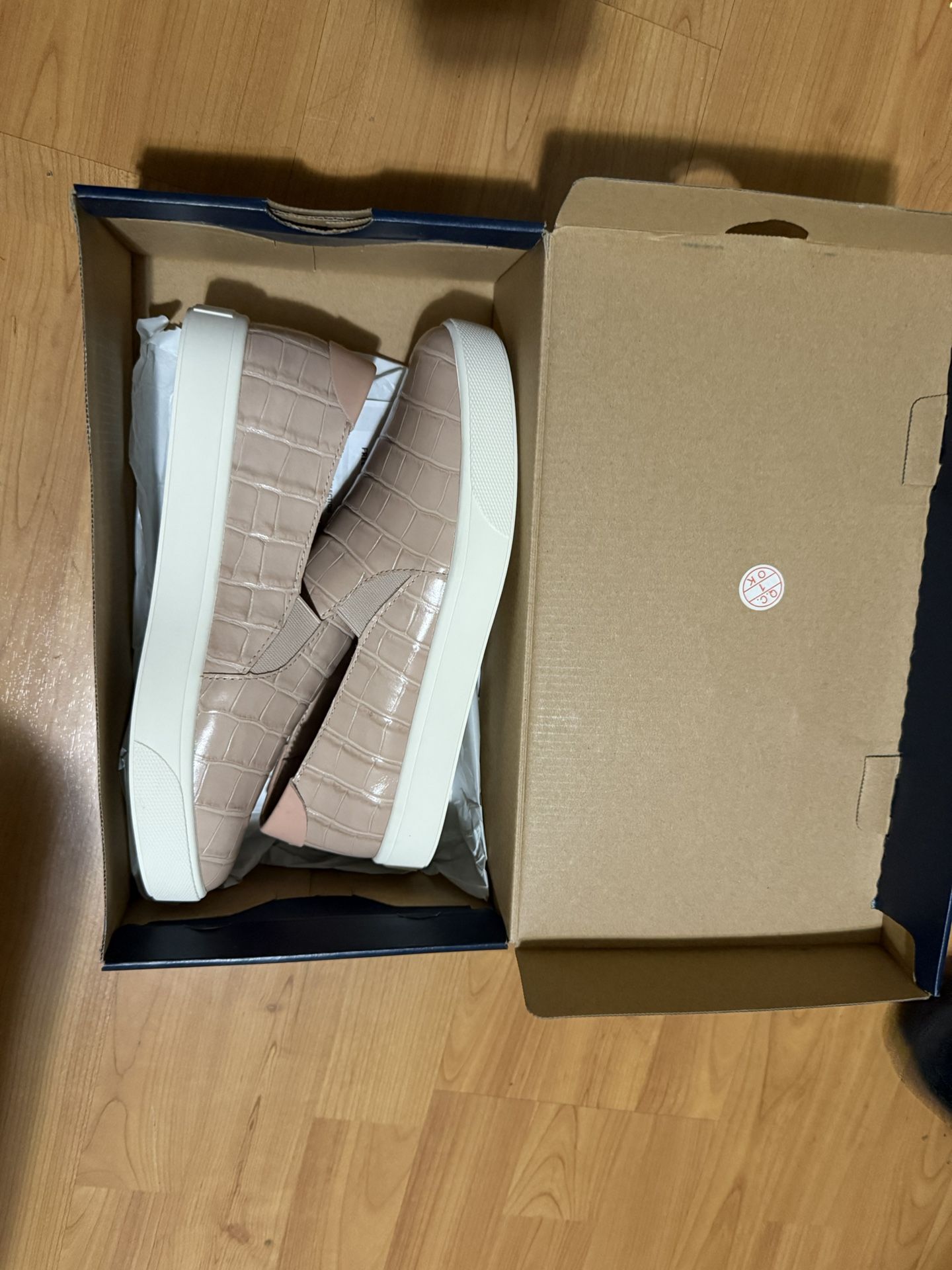 Cole Haan Grandpro Spectator 2.0 Croc Print Mahogany Rose Slip On Sneaker