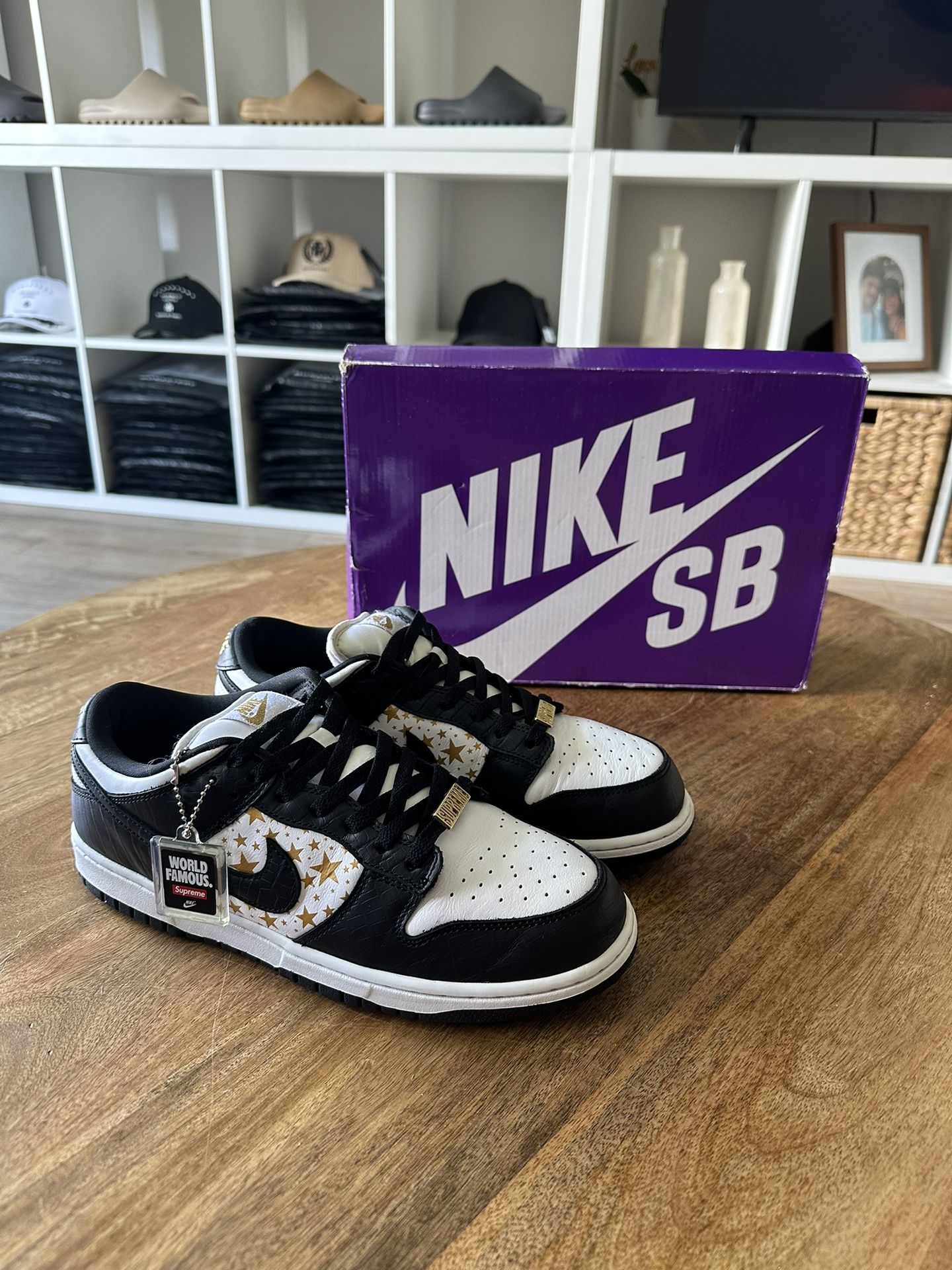 Supreme x Nike SB Dunk Low Black Stars - Where to Buy