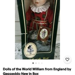 Dolls of the World William from England by Geppeddo New in Box 