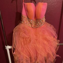 Pink and Orange Tutu Dress