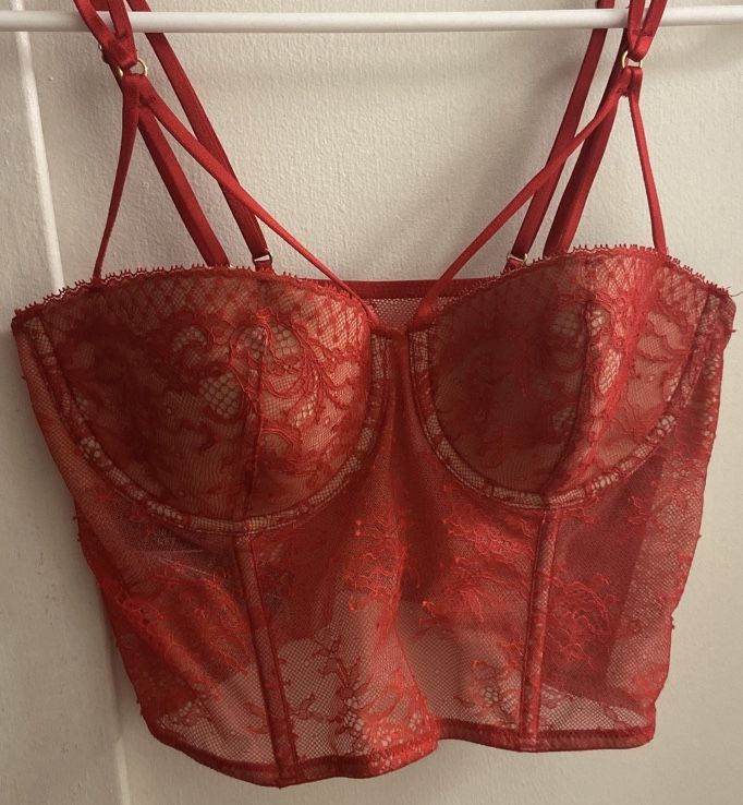 Victorias Secret Red Corset Bustier