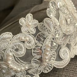 Ivory Pearl Headdress Headband Wedding