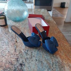Women-Shoes- Denim High Heels