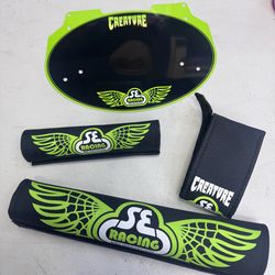 SE Creature bmx number plate and pads NEW