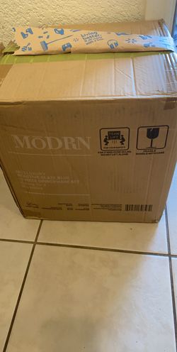 MoDRN Neo Luxury Reactive Glaze 12 Piece Dinnerware Set, Blue