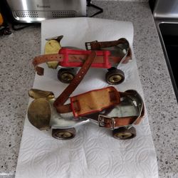 Vintage Flying Aces Bear Cat De Luxe Metal Roller Skates