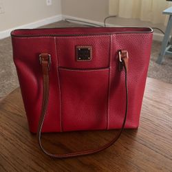 Dooney Leather Red Small Tote