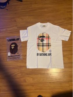 Size small white bathing ape x Burberry