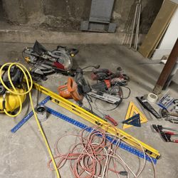 Lot of tools - New Dewalt Air Compressor, Miter Saw, Etc MUST PICK UP TONIGHT 9/23
