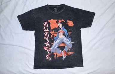 NovaMen Fashion Nova Anime Girl Acid Wash Graphic T Shirt Mens Large NWOT Street