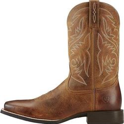 NEW SZ 8.5 Or 12 Ariat Men Western Cowboy Boots Sport Herdsman Riding Work Boot Square Toe