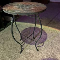 Metal Stand With Dragonfly