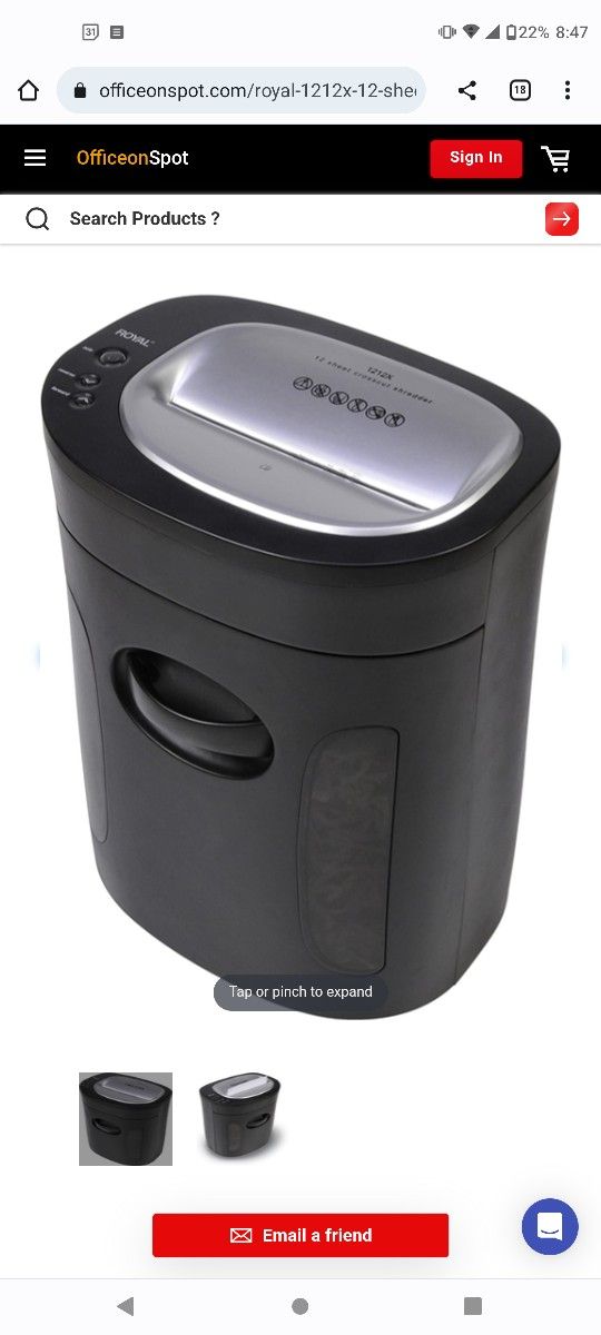 Royal 1212X cross-cut shredder