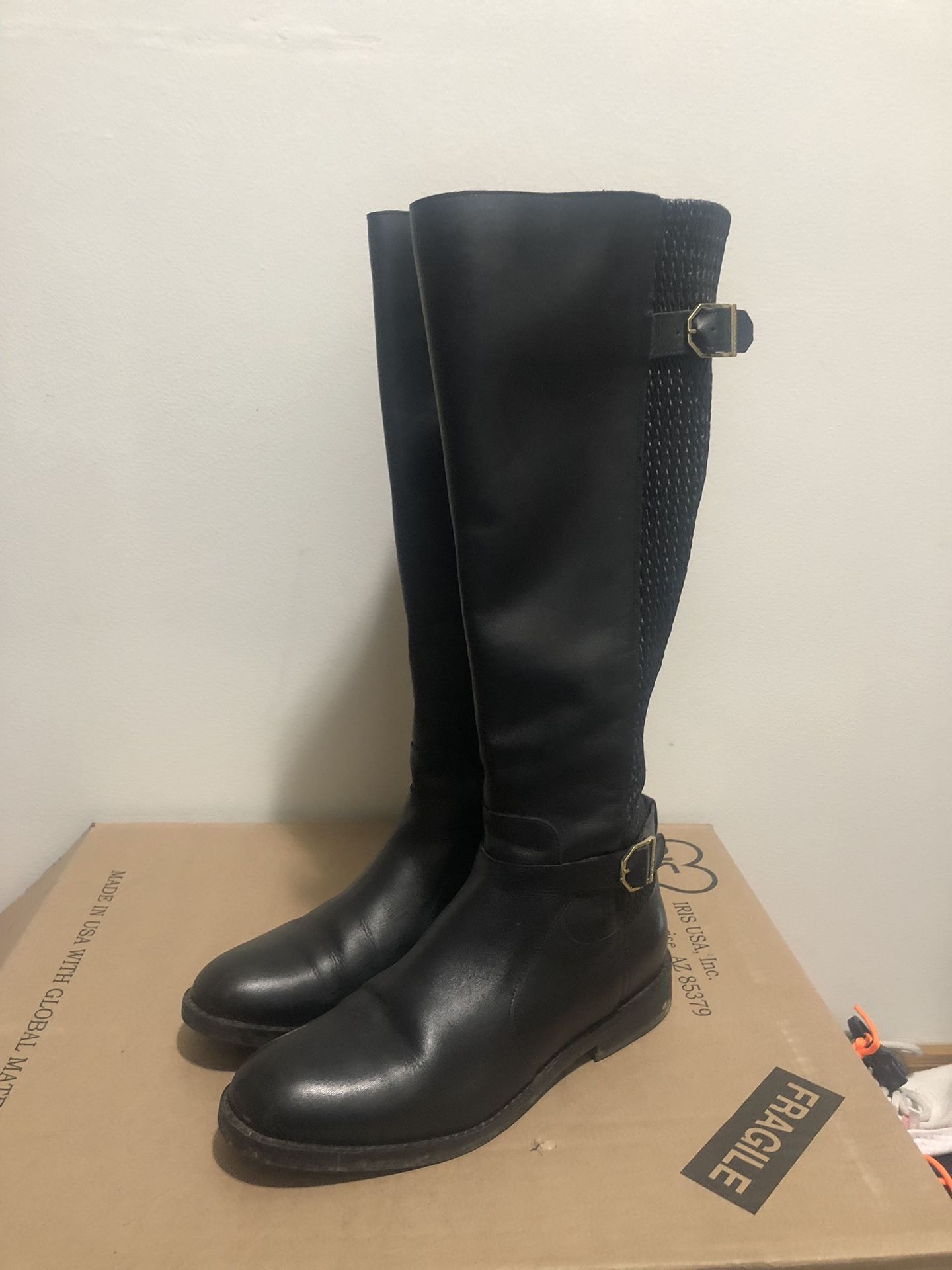 Cole Haan Women's Chesley Water Resistant Boot Black/Quilted W23008 Size 9B