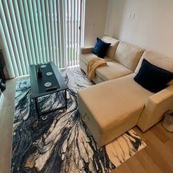 82 Inch Beige Sofa Bed