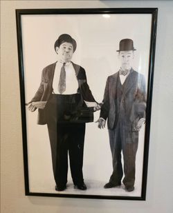 FRAMED LAUREL AND HARDY