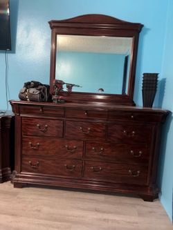 Dresser and two nightstands.