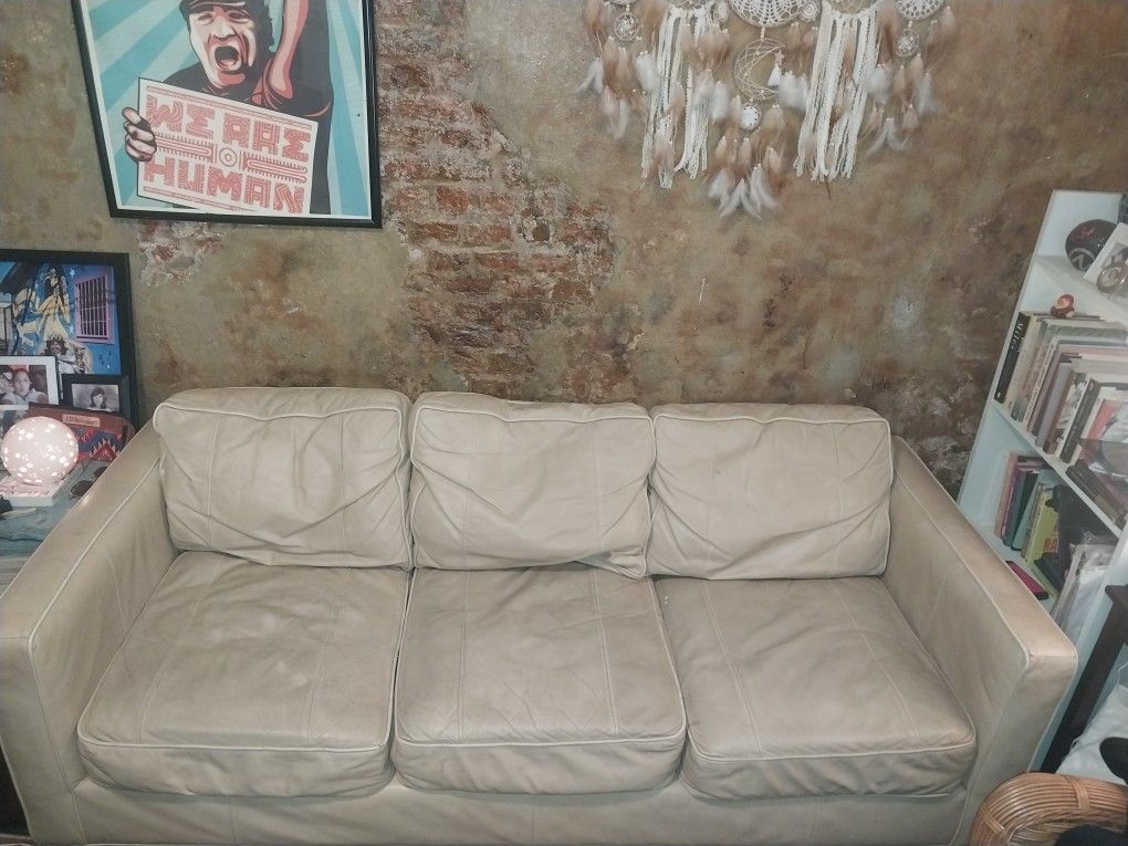 Comfy Leather Couch