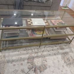 Bronze Coffee Table (Glass & Metal)
