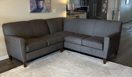Sleek, small sectional sofa in great shape