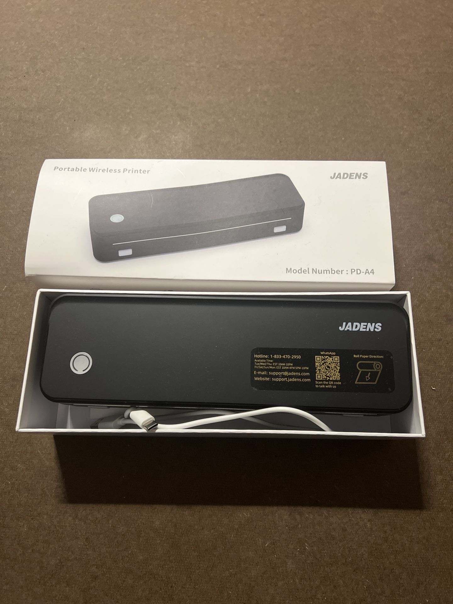 Jadens Portable Wireless Printer – Model PD-A4