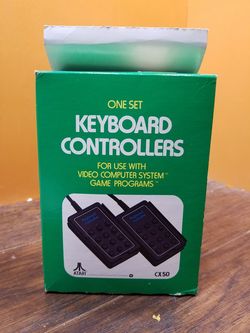 Atari 2600 one set keyboard controllers pad video games