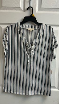 Brand new Ladies white stripe top size S