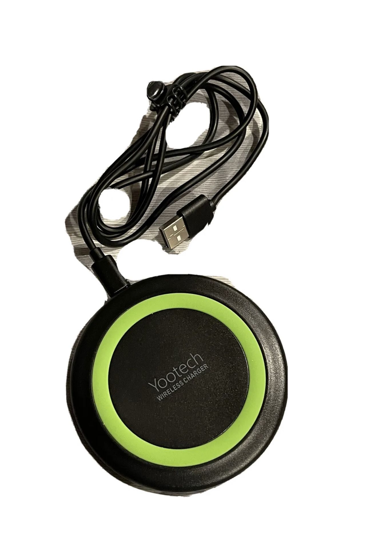 Yootech Wireless Charger Black/Green Qi-Certified 10W Fast Wireless Charging Pad