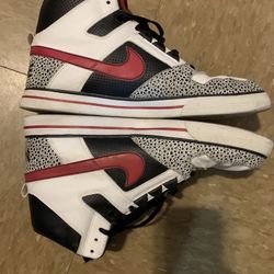 Nike Delta Force Hi Premium “Safari” White Cement Red Bulls 