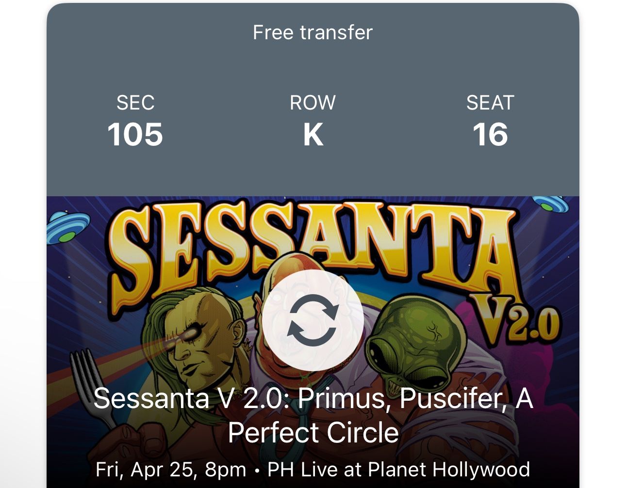 Sessanta 2.0 Ticket