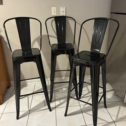 Three 30 Inch Indoor/outdoor Bar Stools
