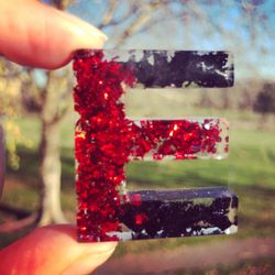 “E” keychain / charm accessory