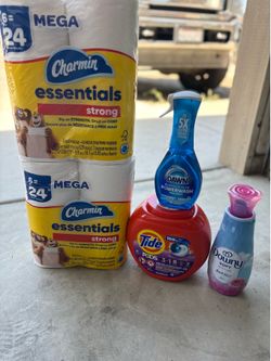Tide pods, downy softner & Charmin toilet paper ** no Dawn dish power spray