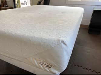 Queen tempur-pedic mattress, adjustable bedframe & headboard