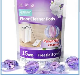 JOYMOOP Floor Cleaner for mopping, Mop Cleaner Solution, 15Count Floor Cleaner Mop Pods for Hardwood, Tile, Vinyl, Laminate Floors | Fast-Dissolving |