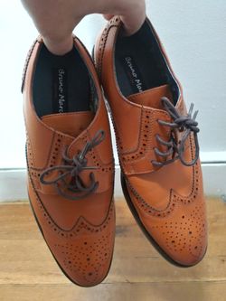 Bruno Marc Men's Classic Modern Formal Oxford Wingtip Size 9 Used Great Shape