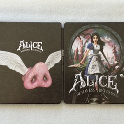 Alive Madness Returns Custom made Steelbook/SteelUp Case PS3/PS4/PS5 (No Game) New