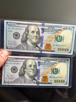Rare 👌!! ⭐ TWO $100 STAR NOTES — LOW SERIAL NUMBERS  !