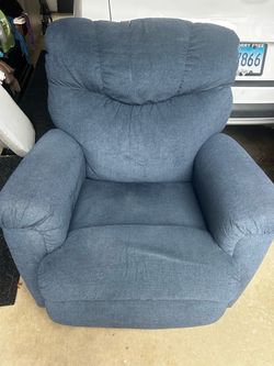 Blue reclining chair