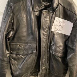 Men’s leather jacket Giverny  small . Like New condition $40 Located PharrTexas 78577