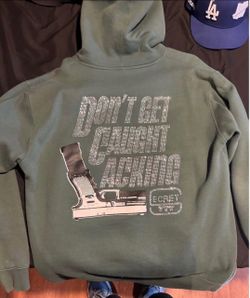 “Don't Get Caught Lacking" Heavyweight Rhinestone Hoodie