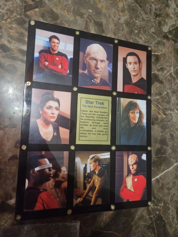 Star Trek Cards Framed