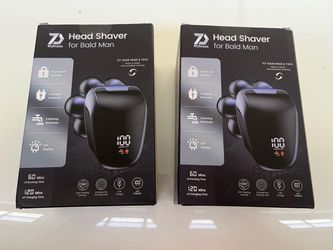 Head Shavers for Bald Men: 5-in-1 Electric Razor with Double Blade - Waterproof Wet Dry Shaver