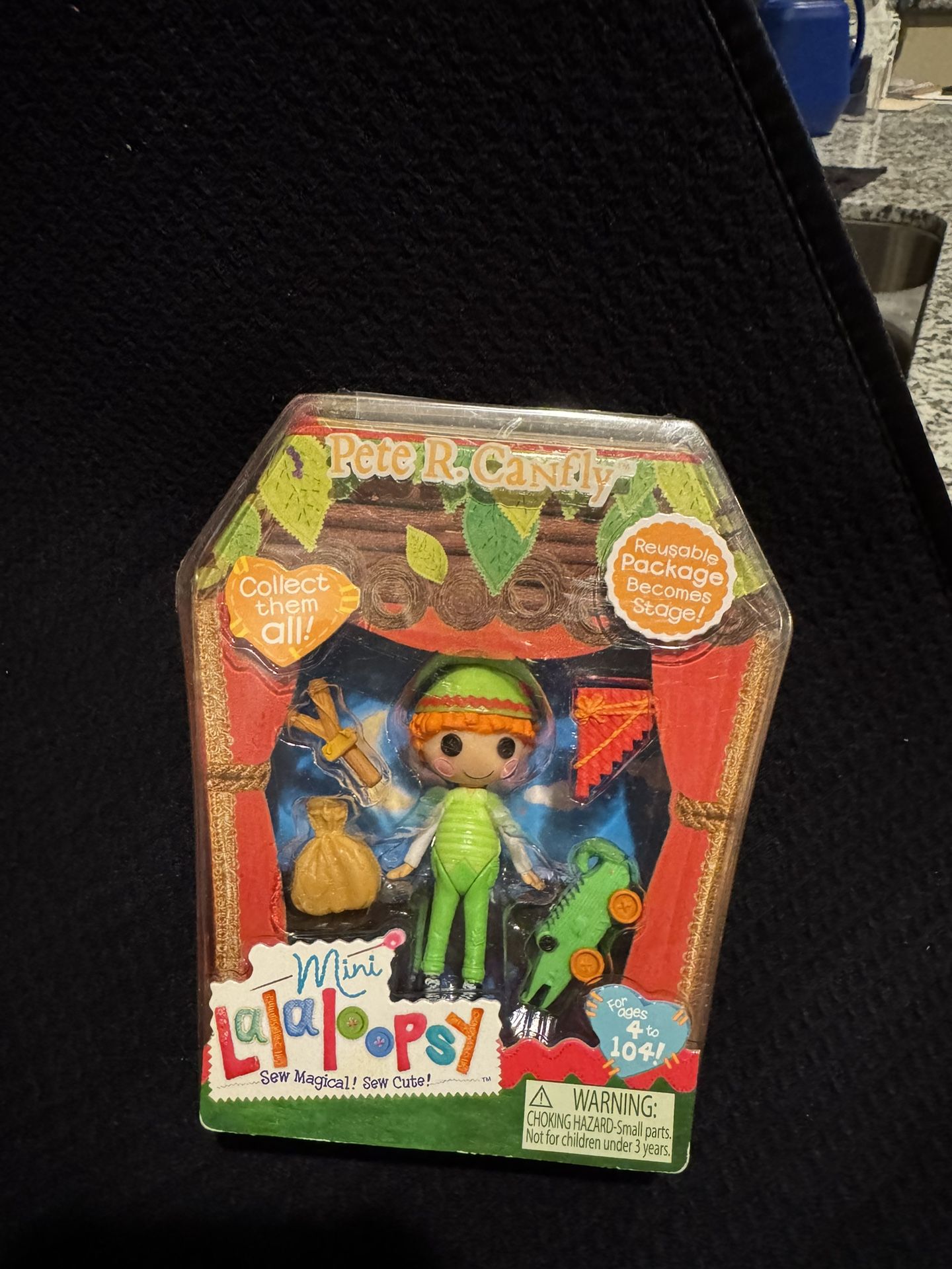 Mini Lalaloopsy NEW IN BOX Pete R CanFly Figure Peter Pan Set NIB Rare Doll. Some tape on package and shelf wear