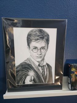 Harry Potter Pencil Portrait Drawing Framed combo