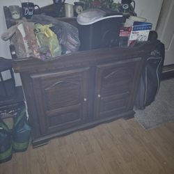 Vintage Wood Dry Sink Cabinet