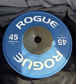 Rogue weightlifting plates (gym)