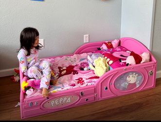 Kids Bed & Mattress & Peppa Pig Bedding